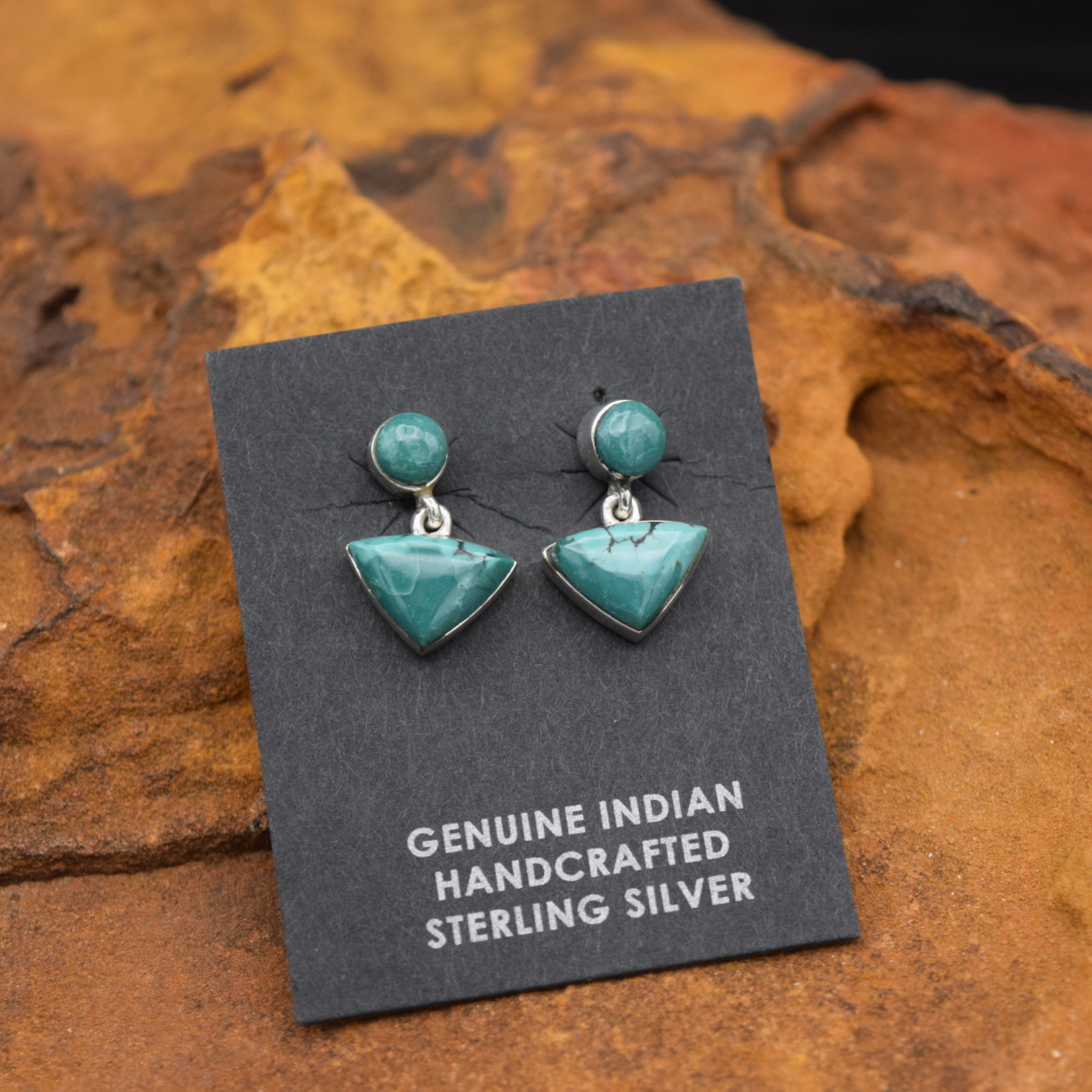 Green Turquoise Earrings