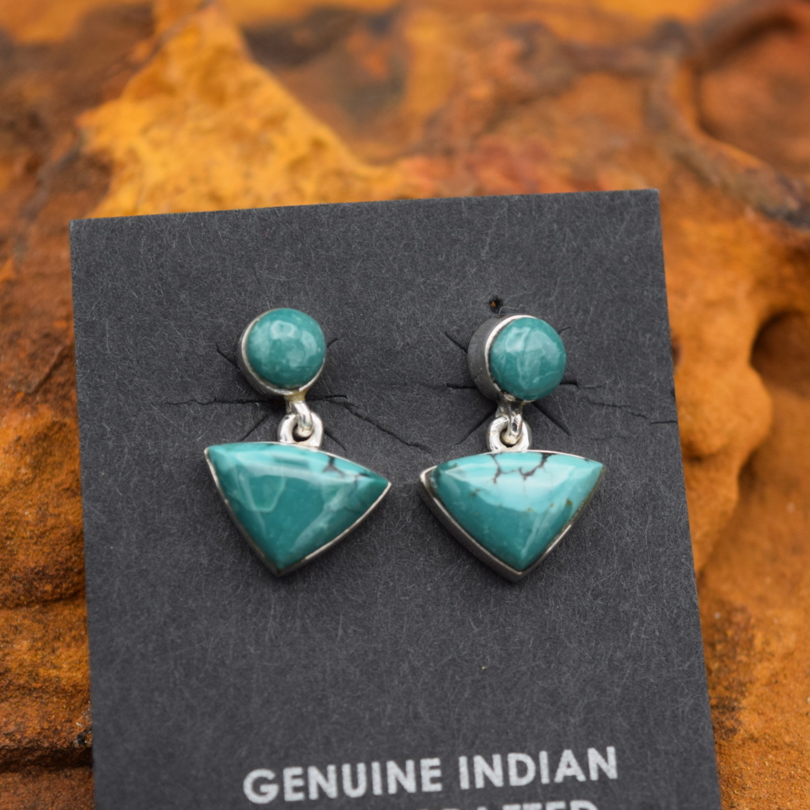 Green Turquoise Earrings