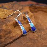 Blue Lapis & Turquoise Inlay Earrings