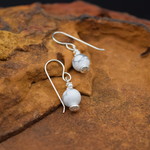 White Buffalo Pearl Drop Earrings