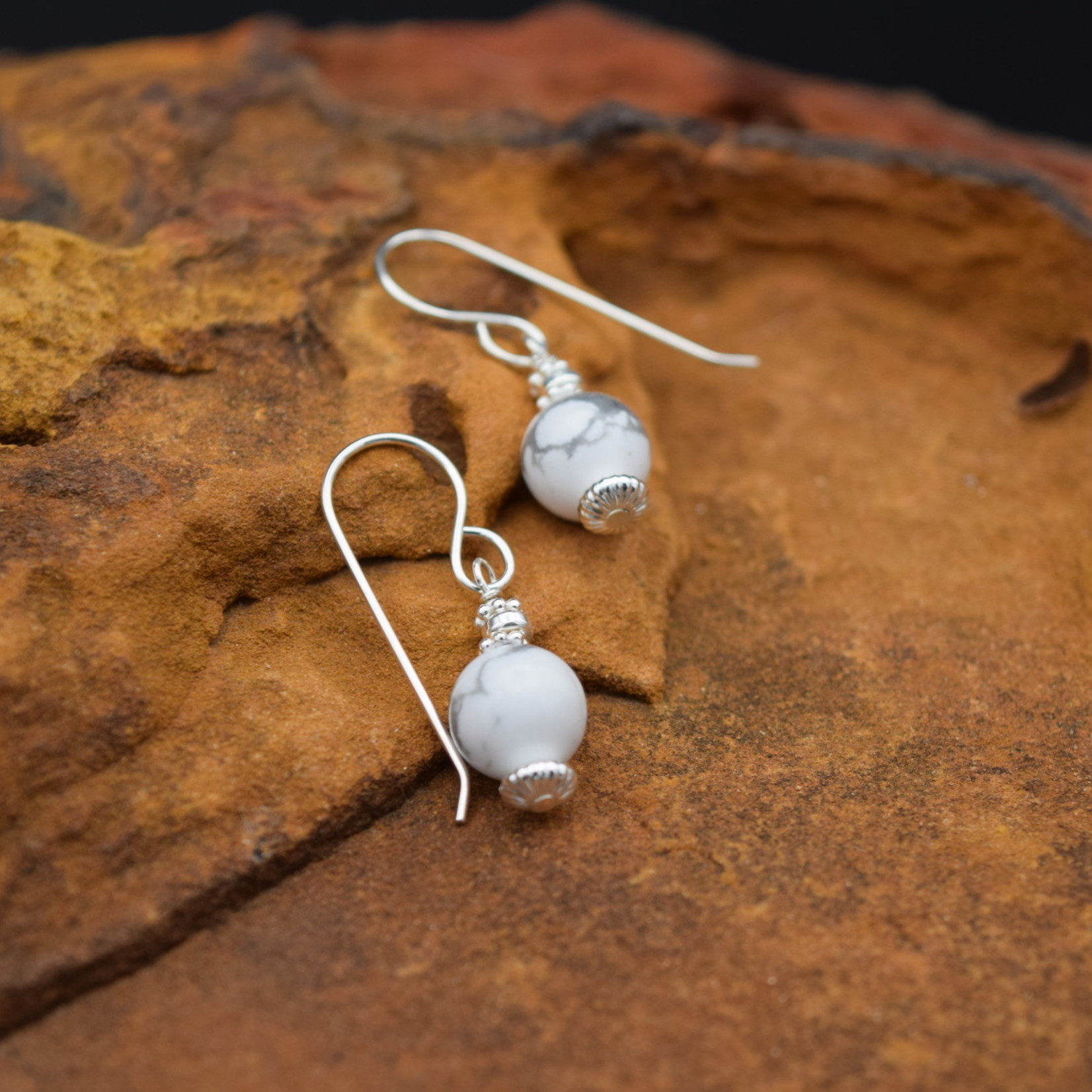 White Buffalo Pearl Drop Earrings