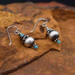 Navajo Pearl & Turquoise Earrings