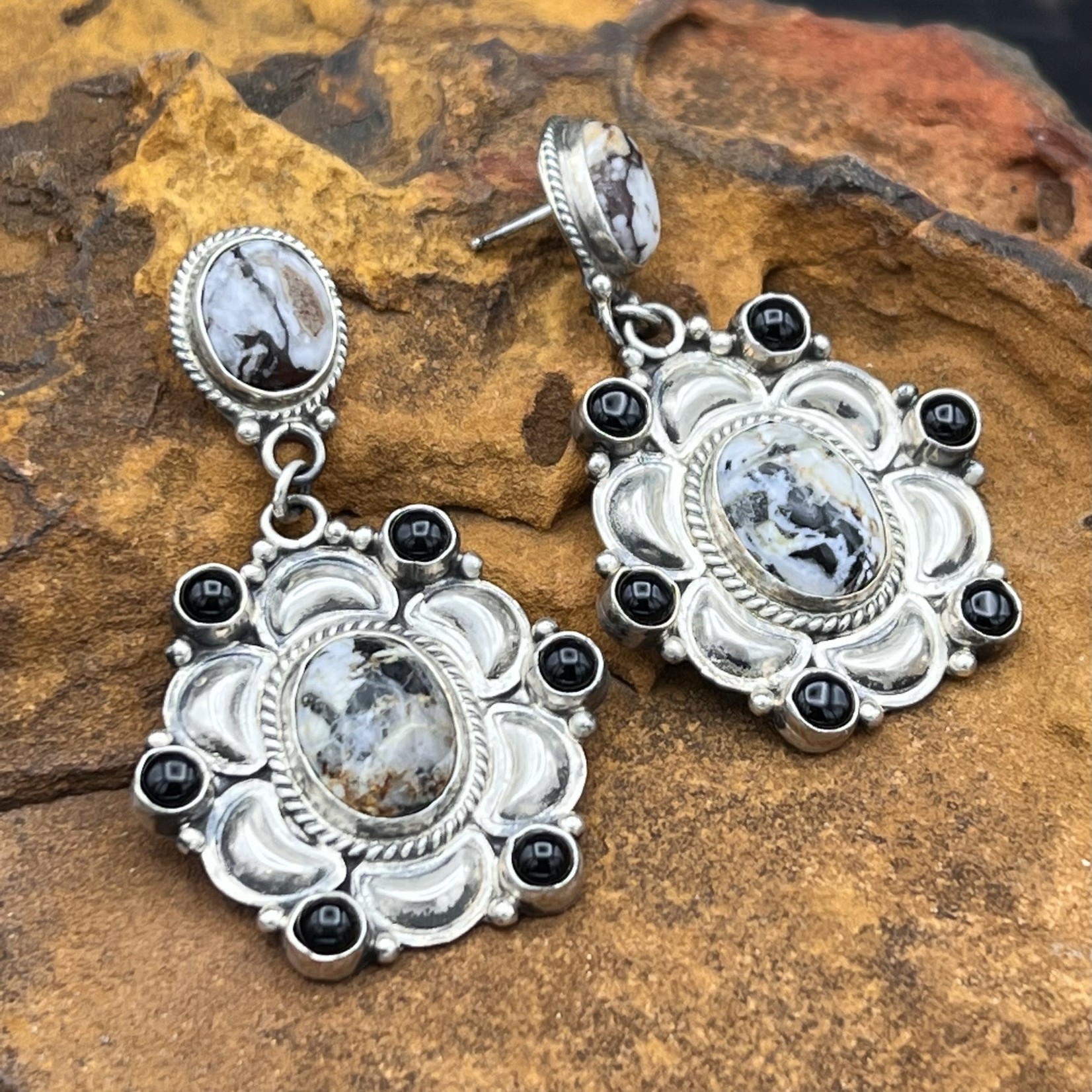 TYLER BROWN - WHITE HORSE/WHITE BUFFALO EARRINGS