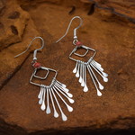 CORAL SILVER EARRINGS