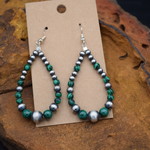 GREEN NAVAJO PEARL EARRINGS