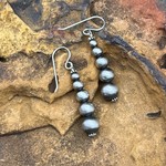 Navajo Graduated Drop Pearl Earrings