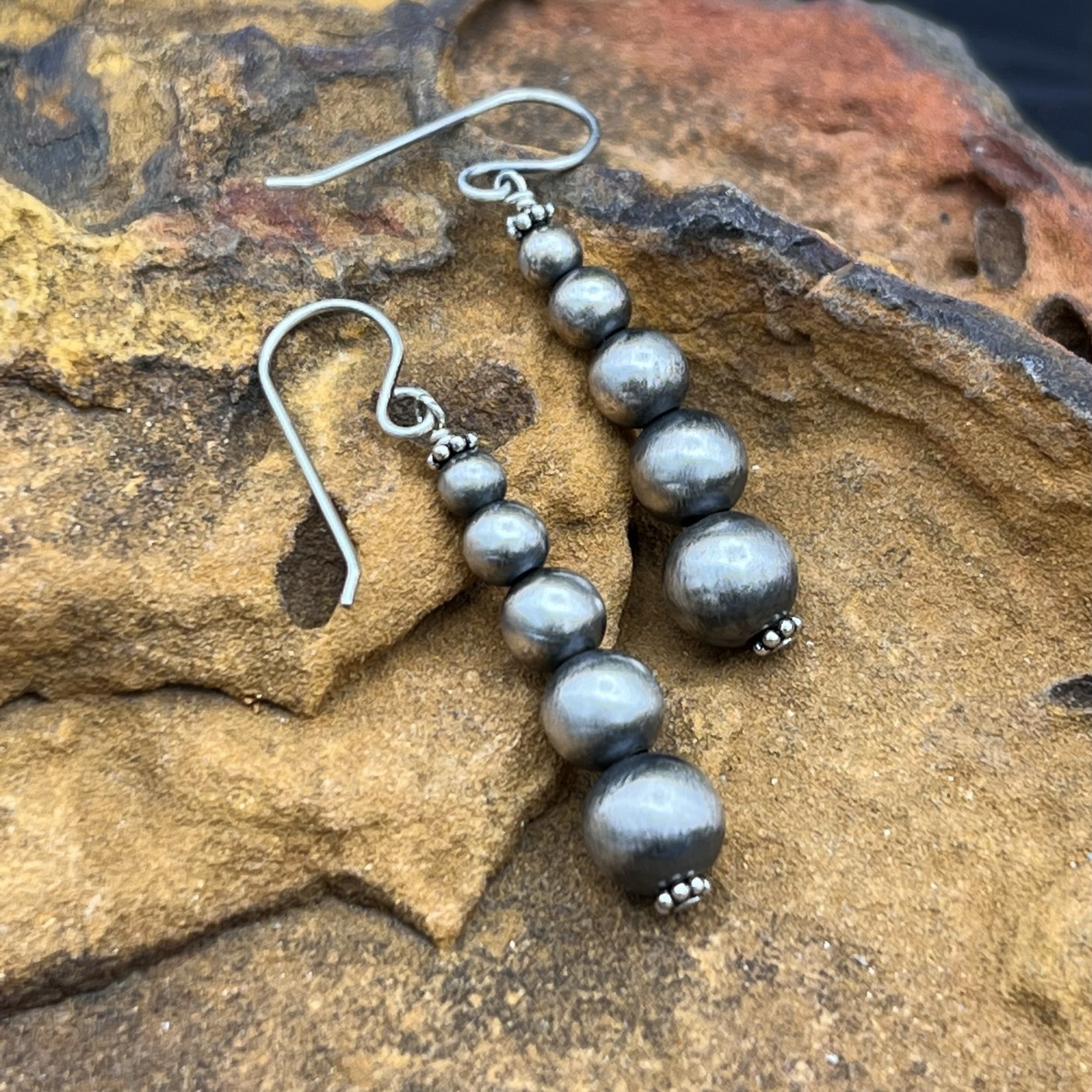 Navajo Graduated Drop Pearl Earrings