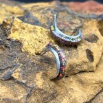 Lenore Panteah Opal Hoop Zuni Earrings