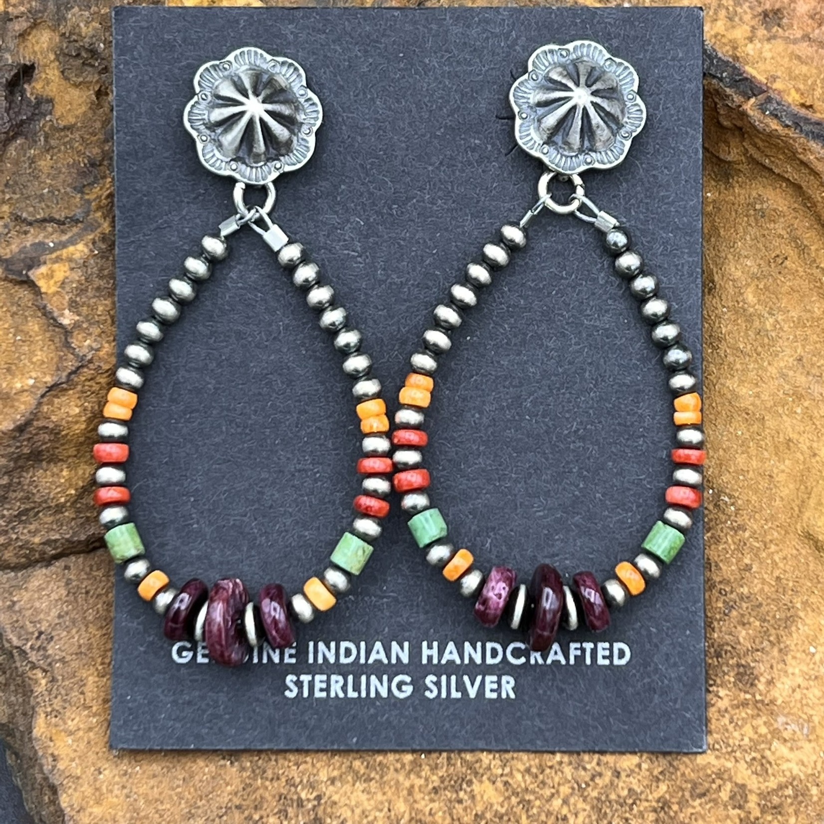 NAVAJO MULTI STONE EARRINGS