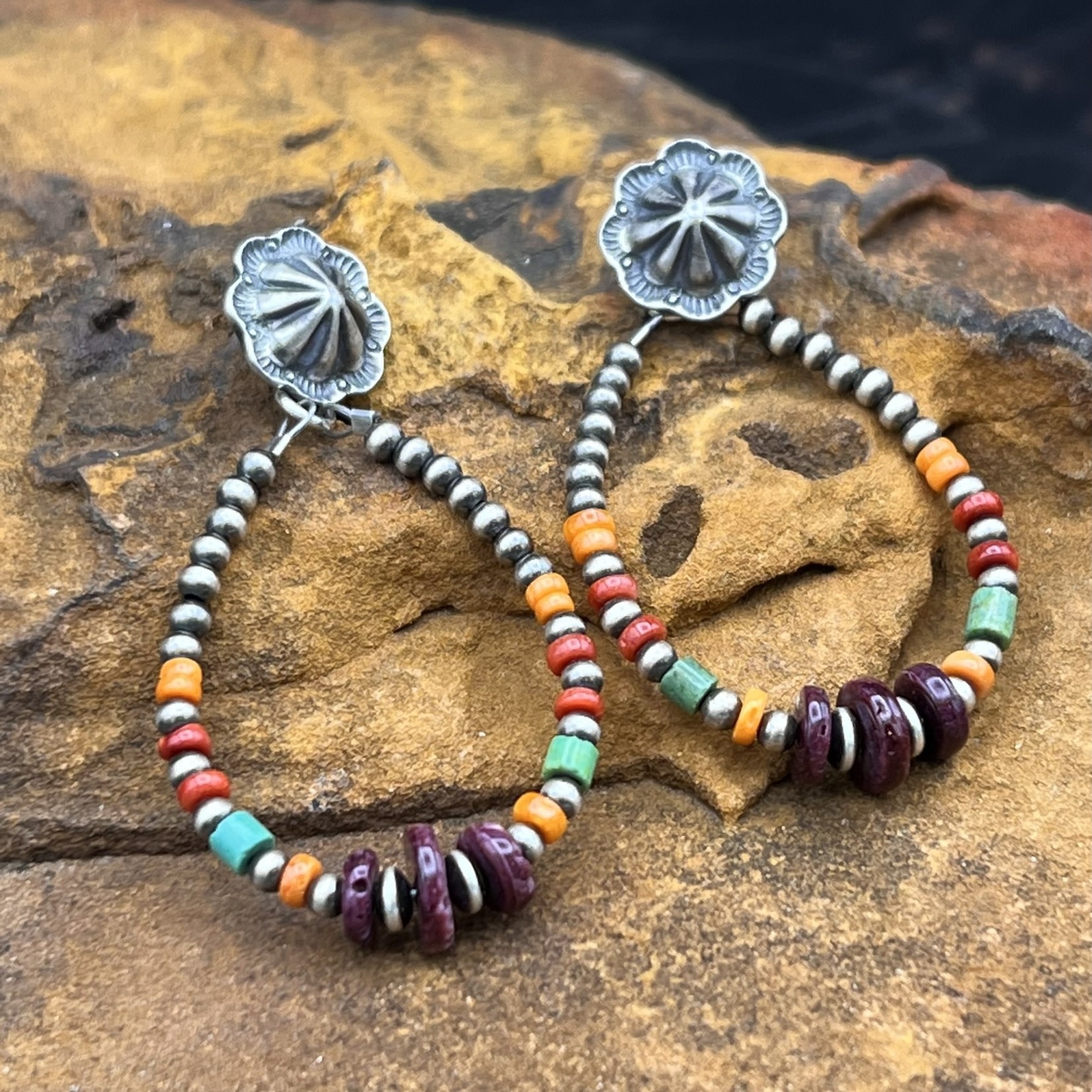 NAVAJO MULTI STONE EARRINGS