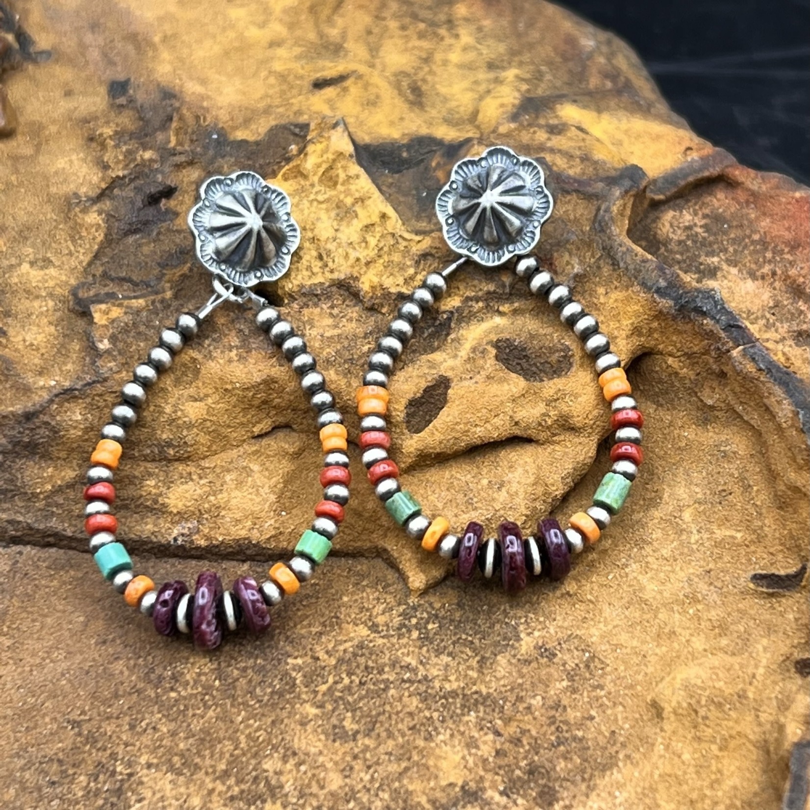 NAVAJO MULTI STONE EARRINGS