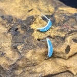 Delbert Shirley Turquoise Zuni Earrings