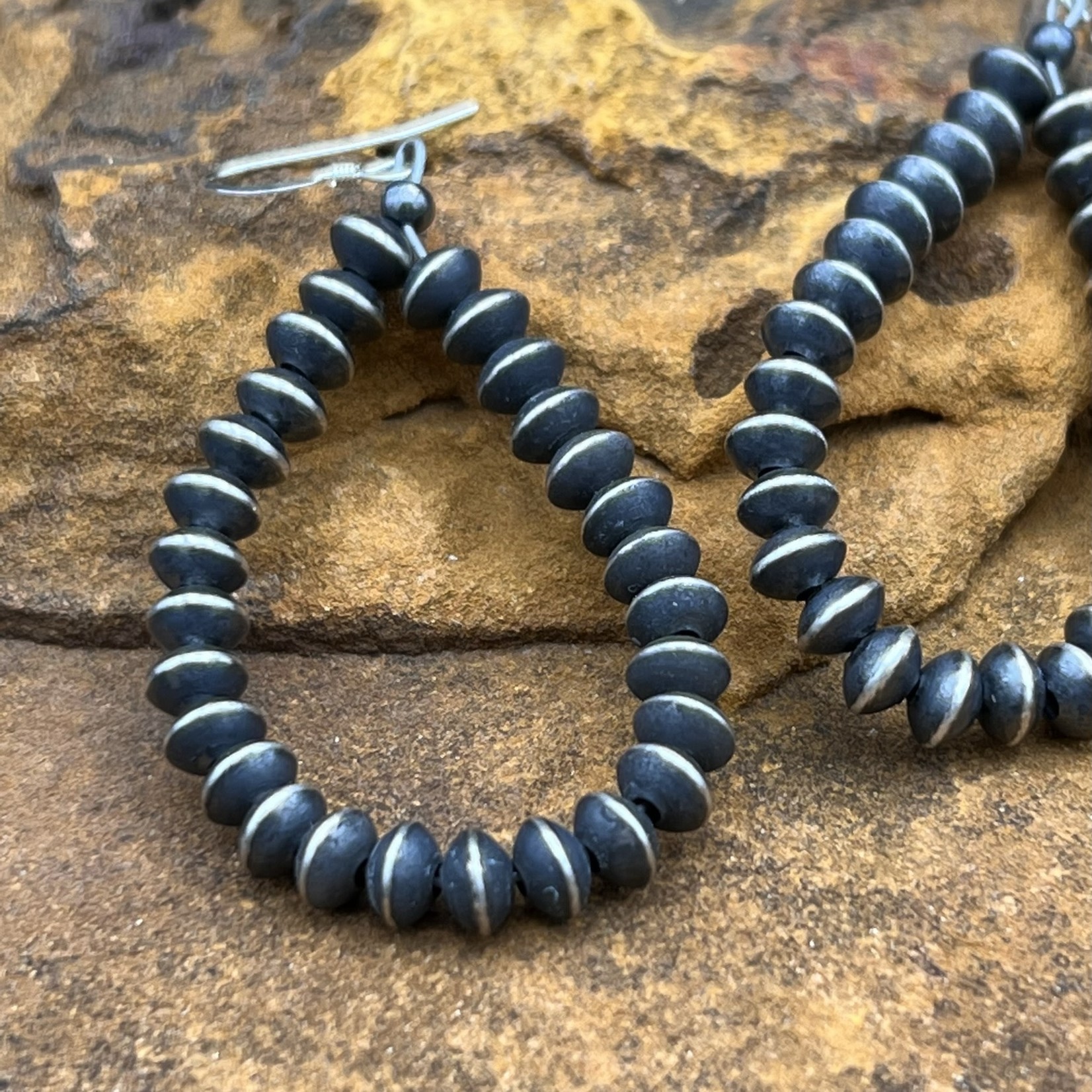 NAVAJO SAUCER PEARL EARRINGS