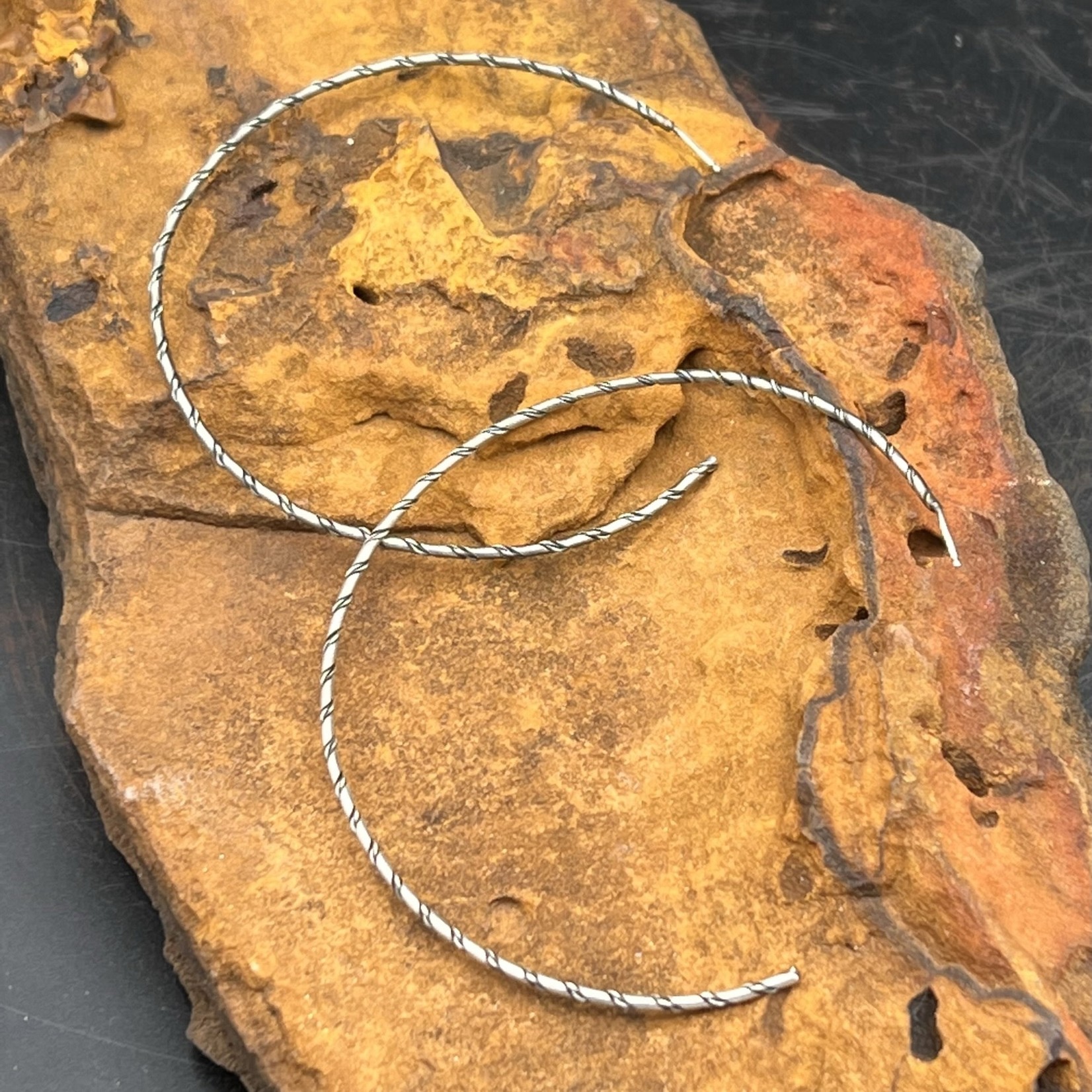 XL SILVER HOOP EARRINGS