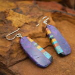 RON CHAVEZ PURPLE SLAB EARRINGS