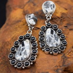 WHITE BUFFALO BLACK ONYX EARRINGS