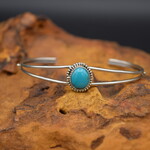 OVAL TURQUOISE STACKER CUFF [Size: 6]