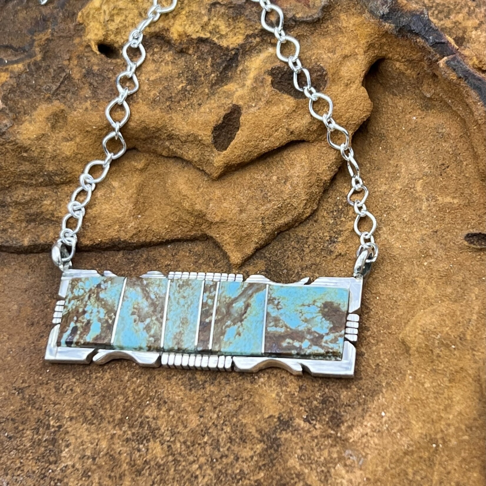 SF Inlay Bar Necklace [Multiple Color Options]
