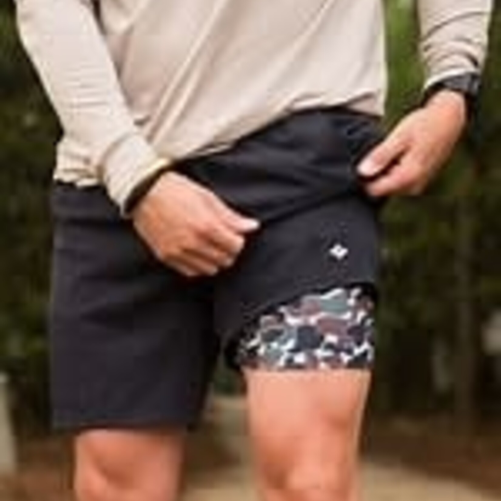 Heather Black Shorts w/ Camo Liner