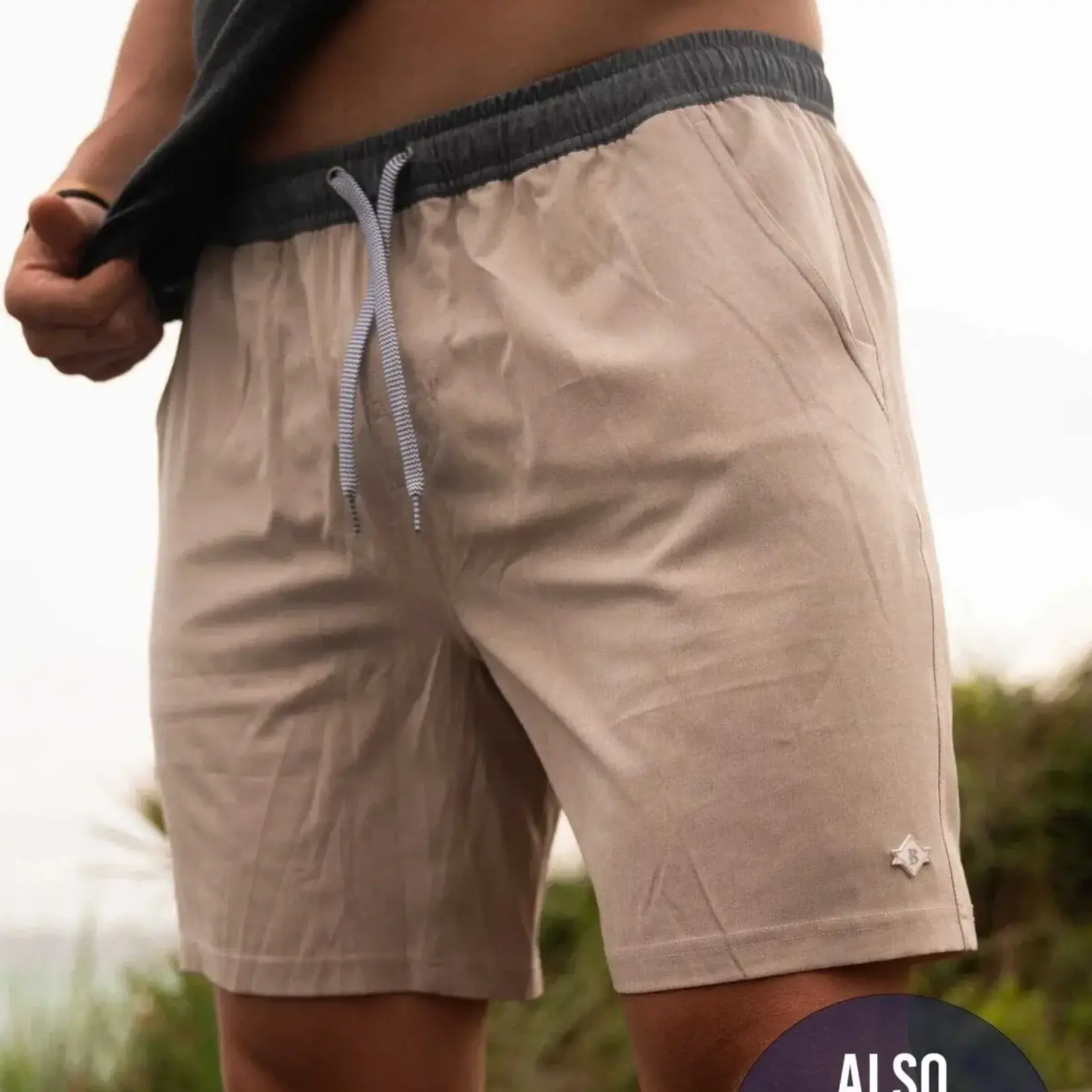 Heather Khaki Shorts w/ Camo Liner