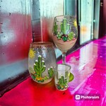 Handpainted Cactus Drinkware