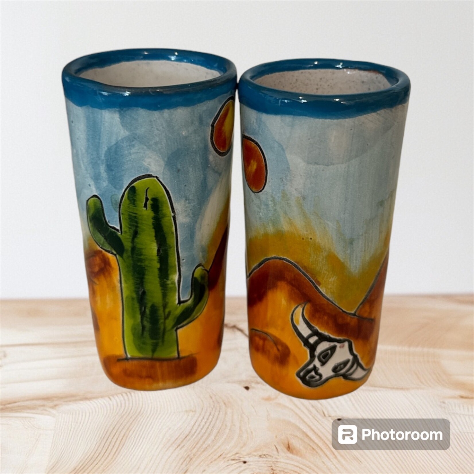 Cactus & Cow Skull Shot Glass