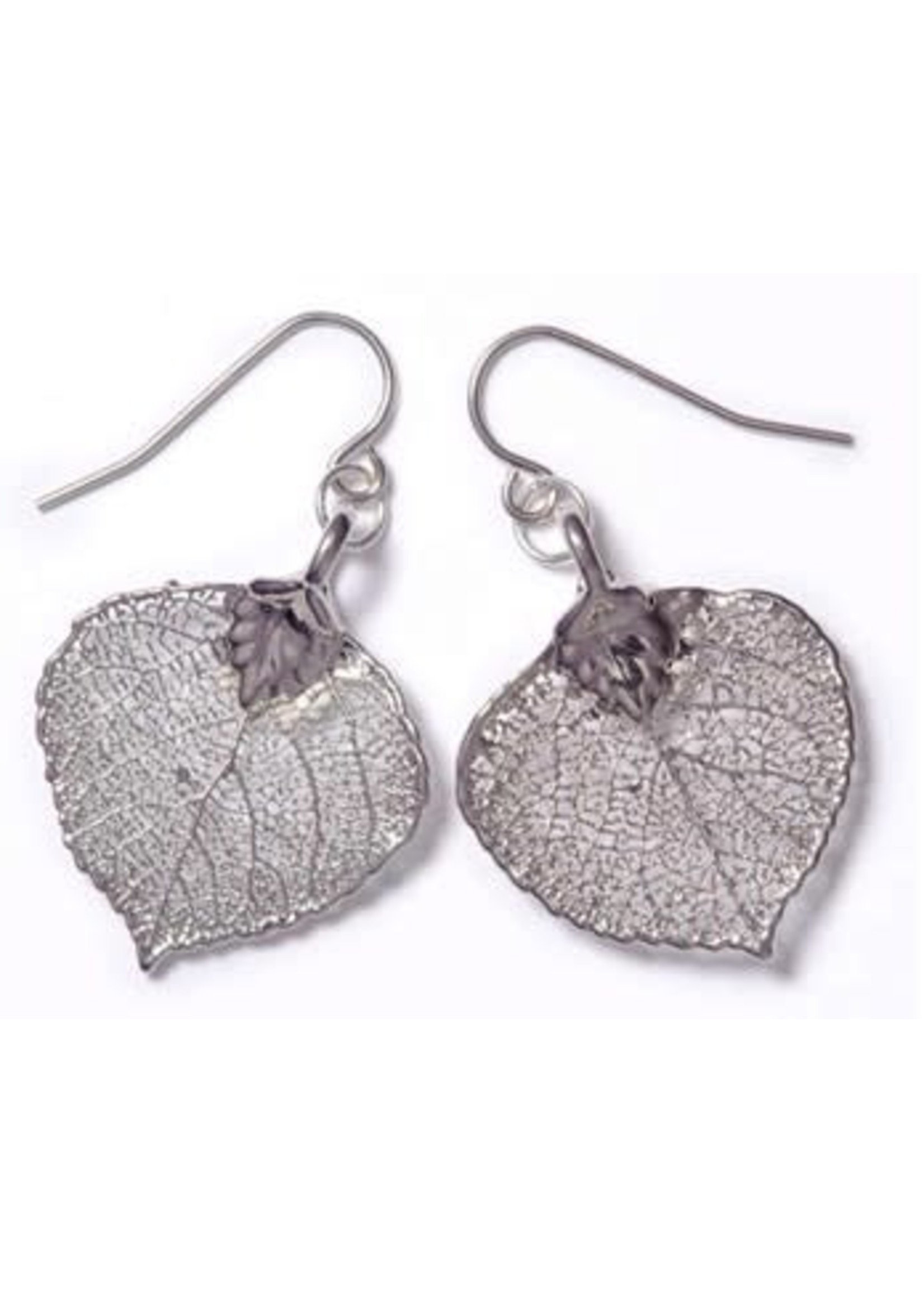 Aspen Leaf Silver Earrings