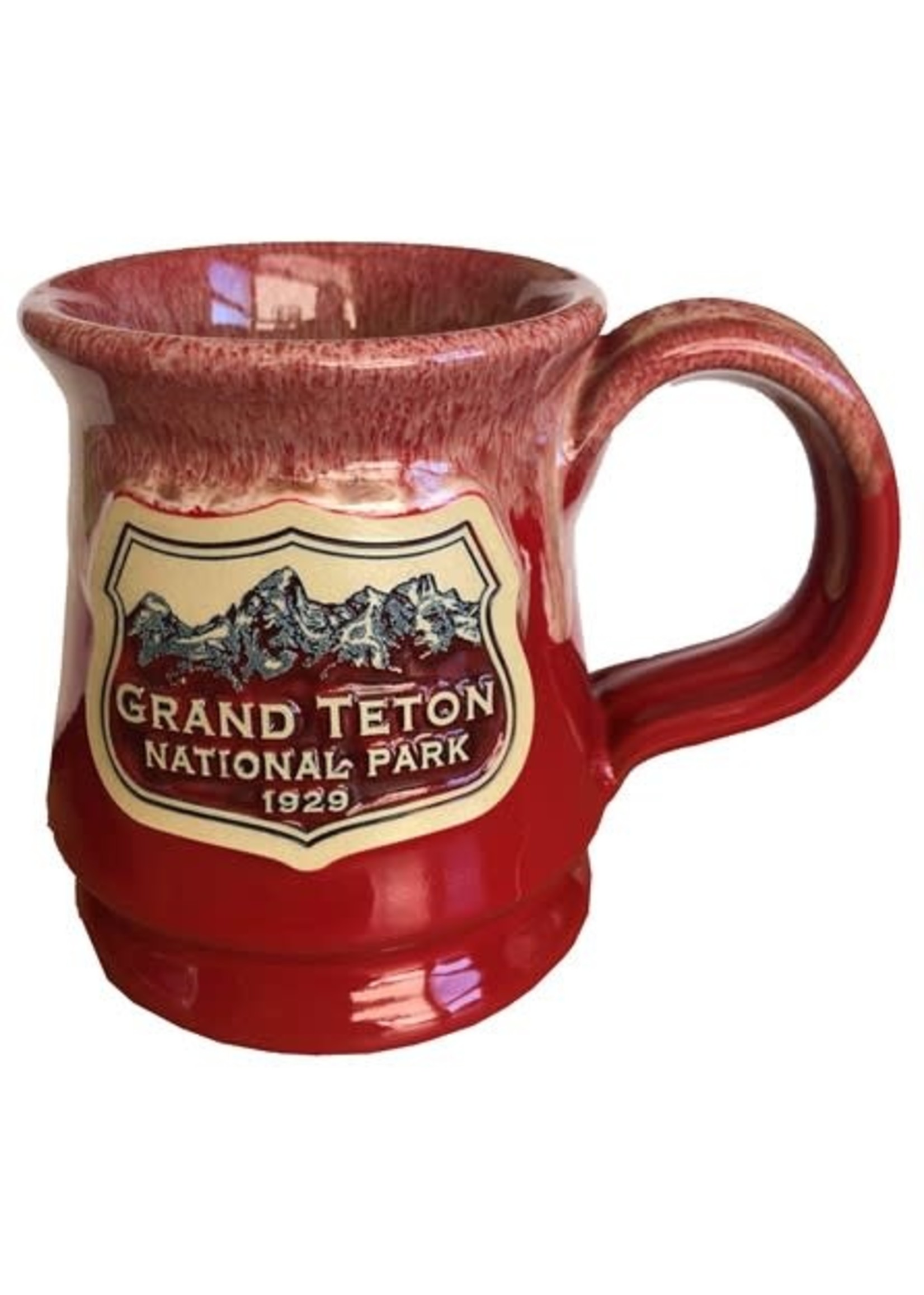 Grand Teton Deneen Pottery Mug - Red