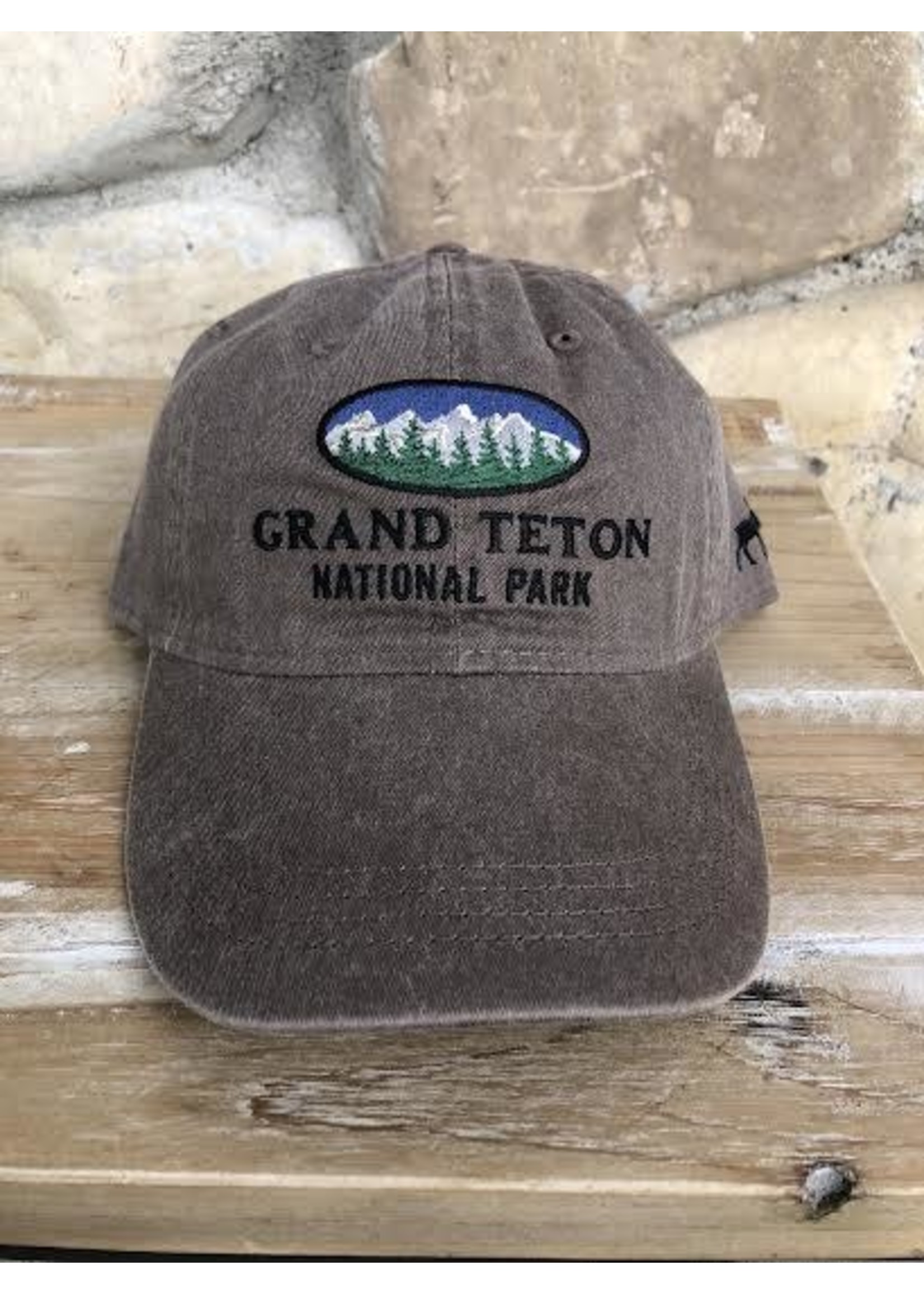 Grand Teton Mountain Oval Hat - Cigar Brown