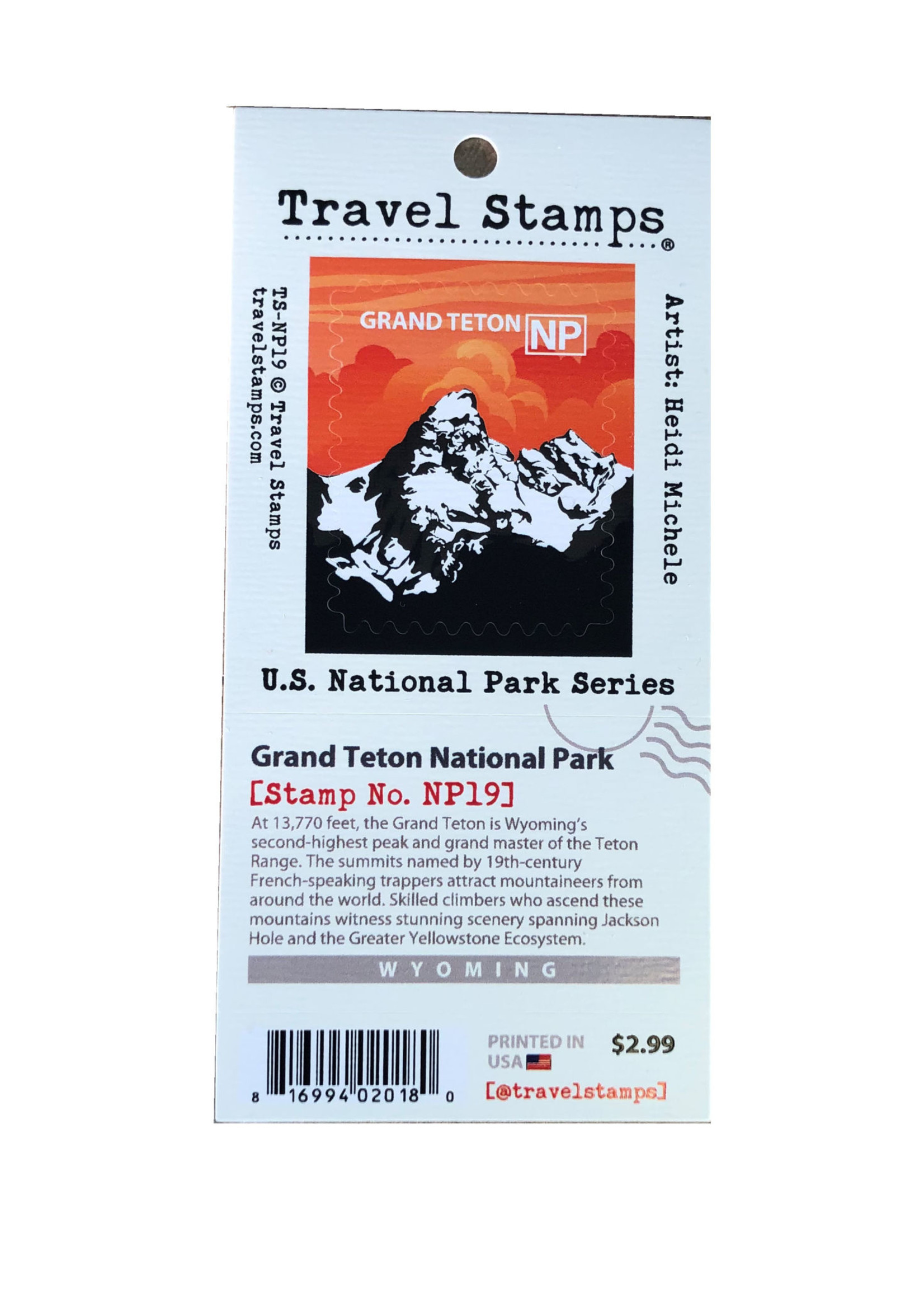 Grand Teton Travel Stamp