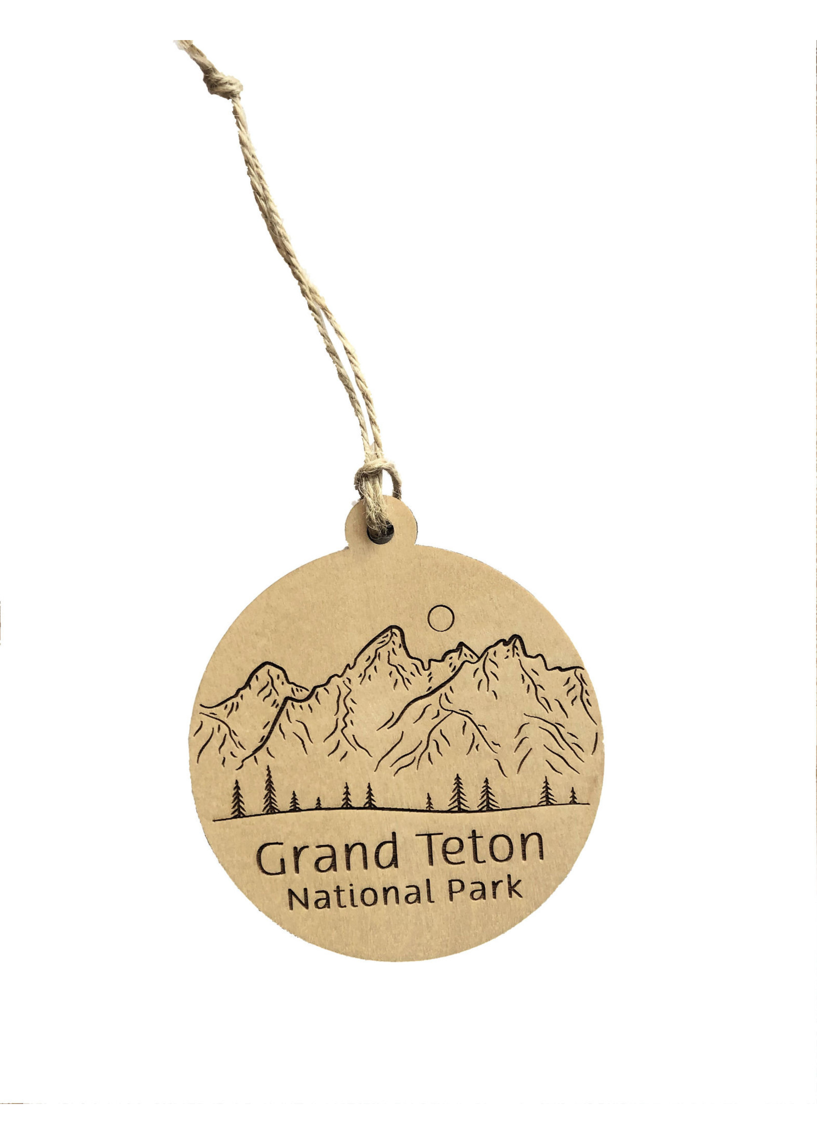 GTNP Circle Mt. Wood Ornament