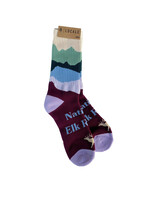 National Elk Refuge Purple, Blue, and Green Socks