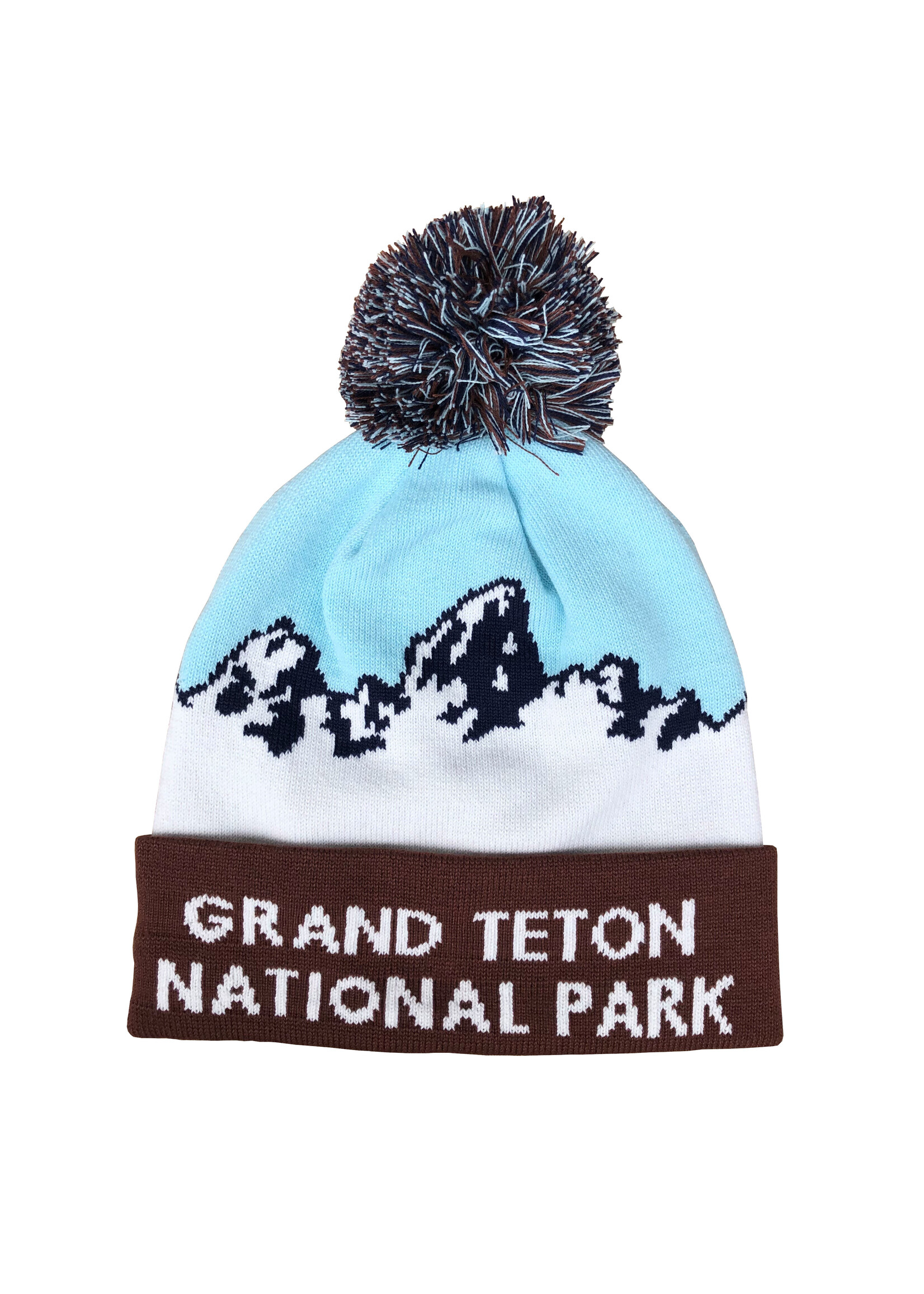 Grand Teton Mountain Pom Beanie
