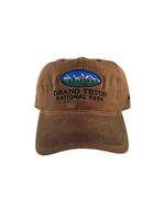 Grand Teton Mountain Oval Hat - Distressed Brown