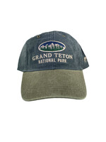 Grand Teton Mountain Oval Hat - Blue/Grey & Green