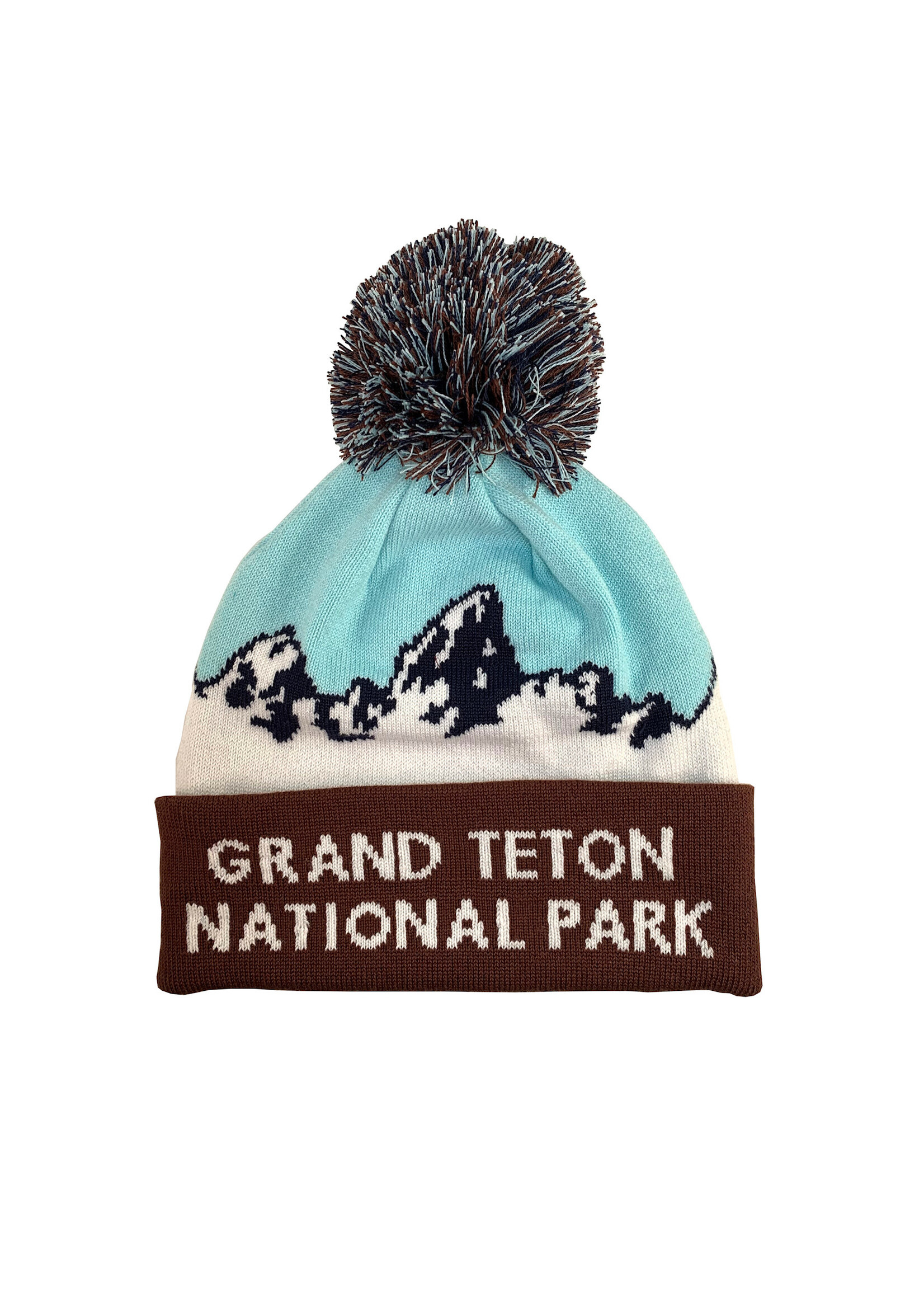 Grand Teton Mountain Pom Beanie