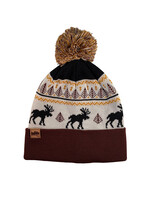 Fairisle Moose Brown Beanie