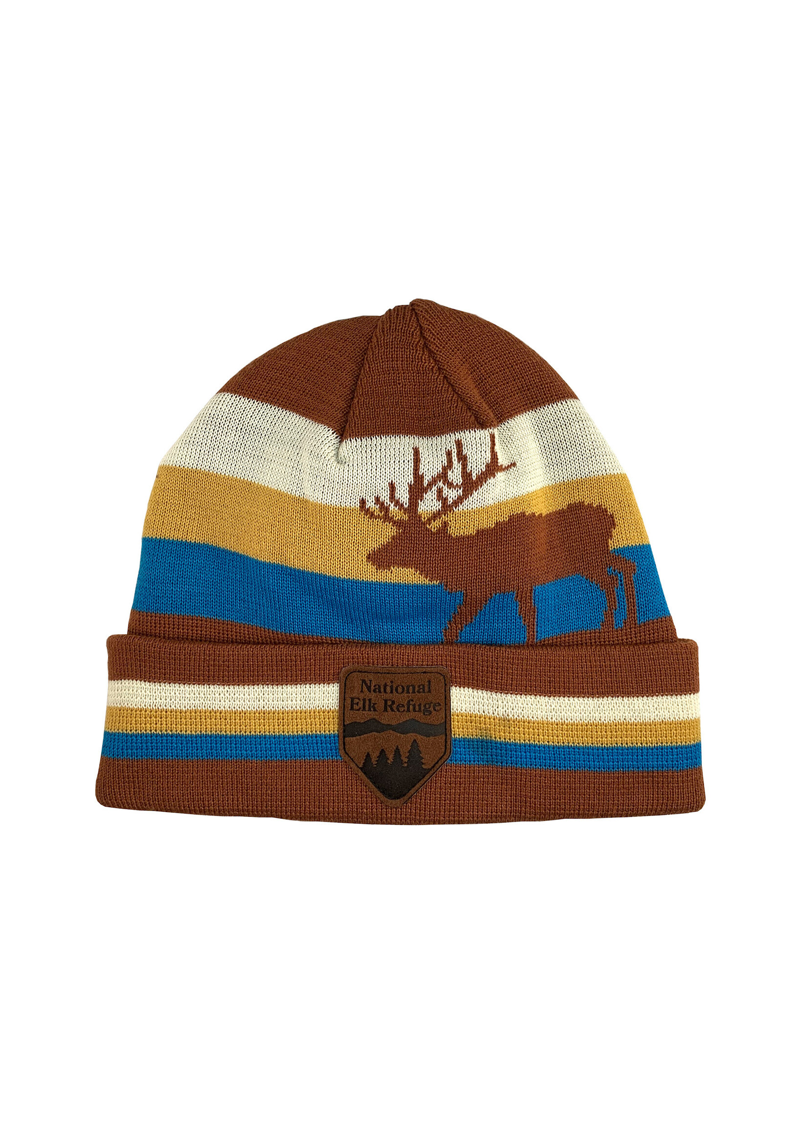 National Elk Refuge Brown Stripes Beanie