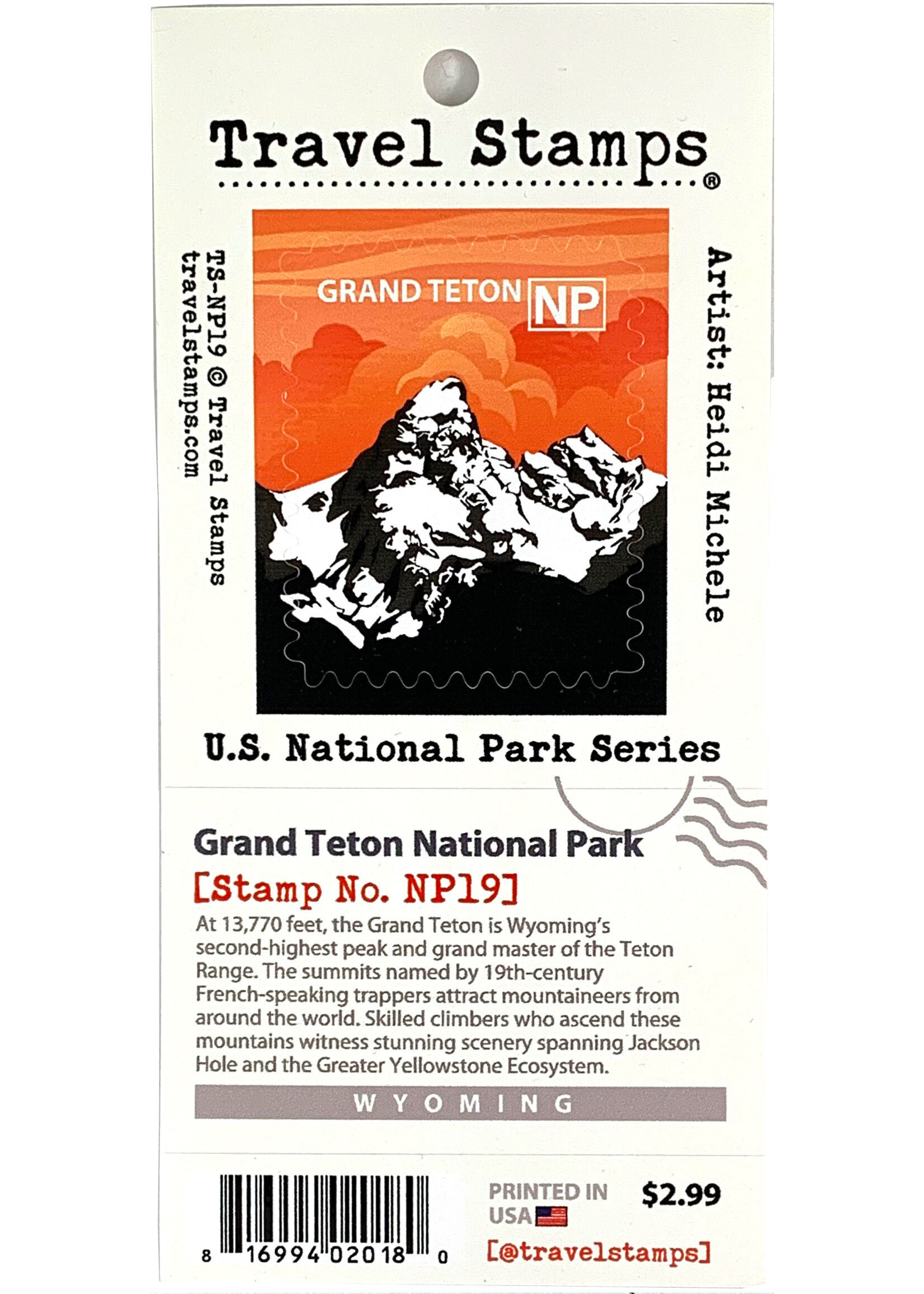 Grand Teton Travel Stamp