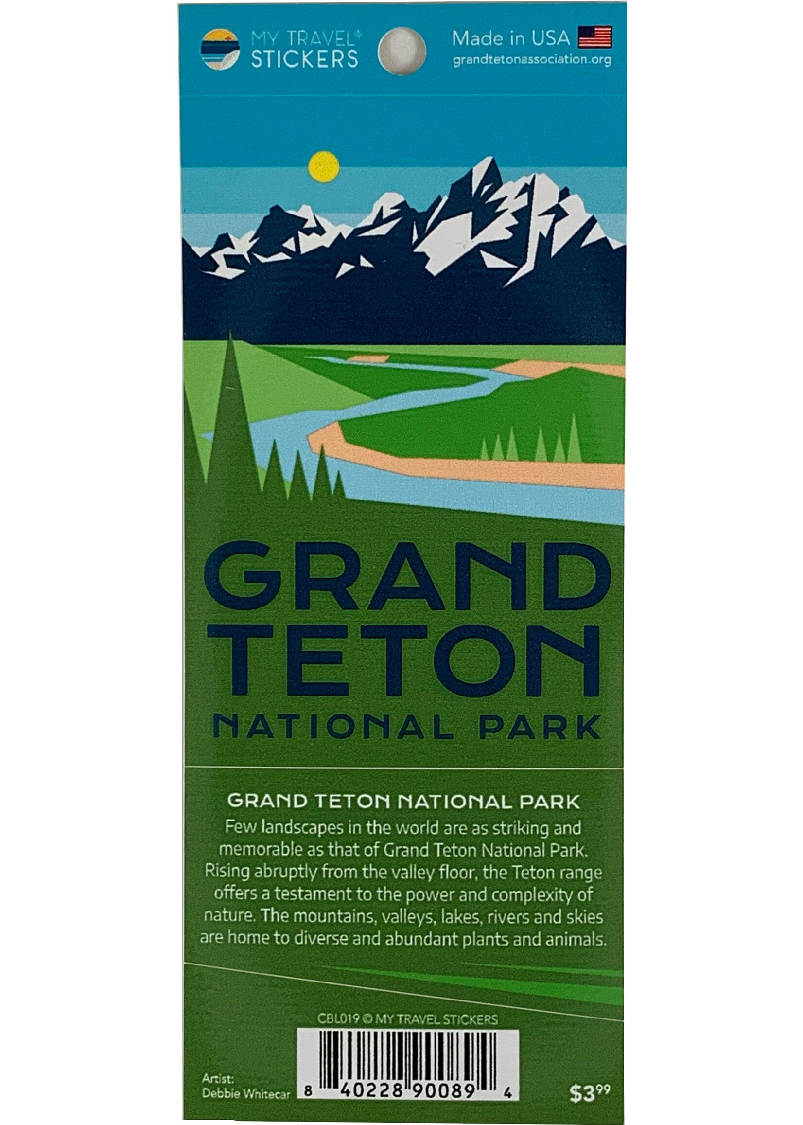 Grand Teton Color Block Sticker