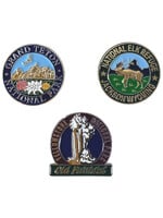 Collector's Set of 3 Pins-Grand Teton NP, Nat'l Elk Refuge, and Yellowstone NP