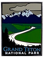 Grand Teton Retro Pin