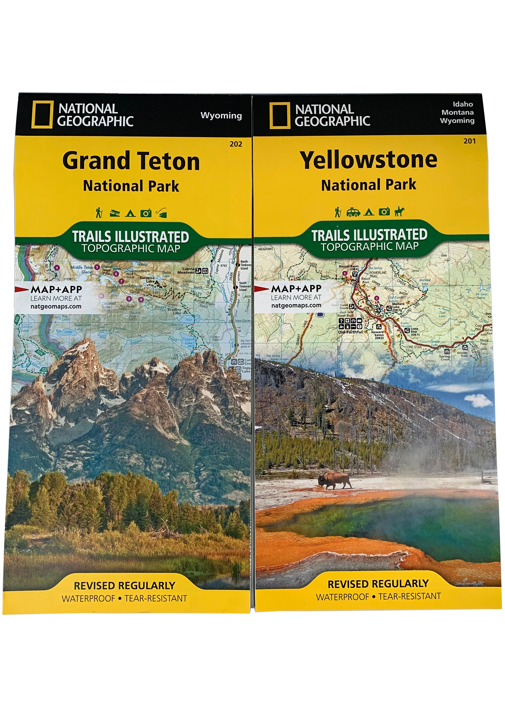 National Geographic Trails Illustrated Map 2-Pack: Grand Teton and Yellowstone