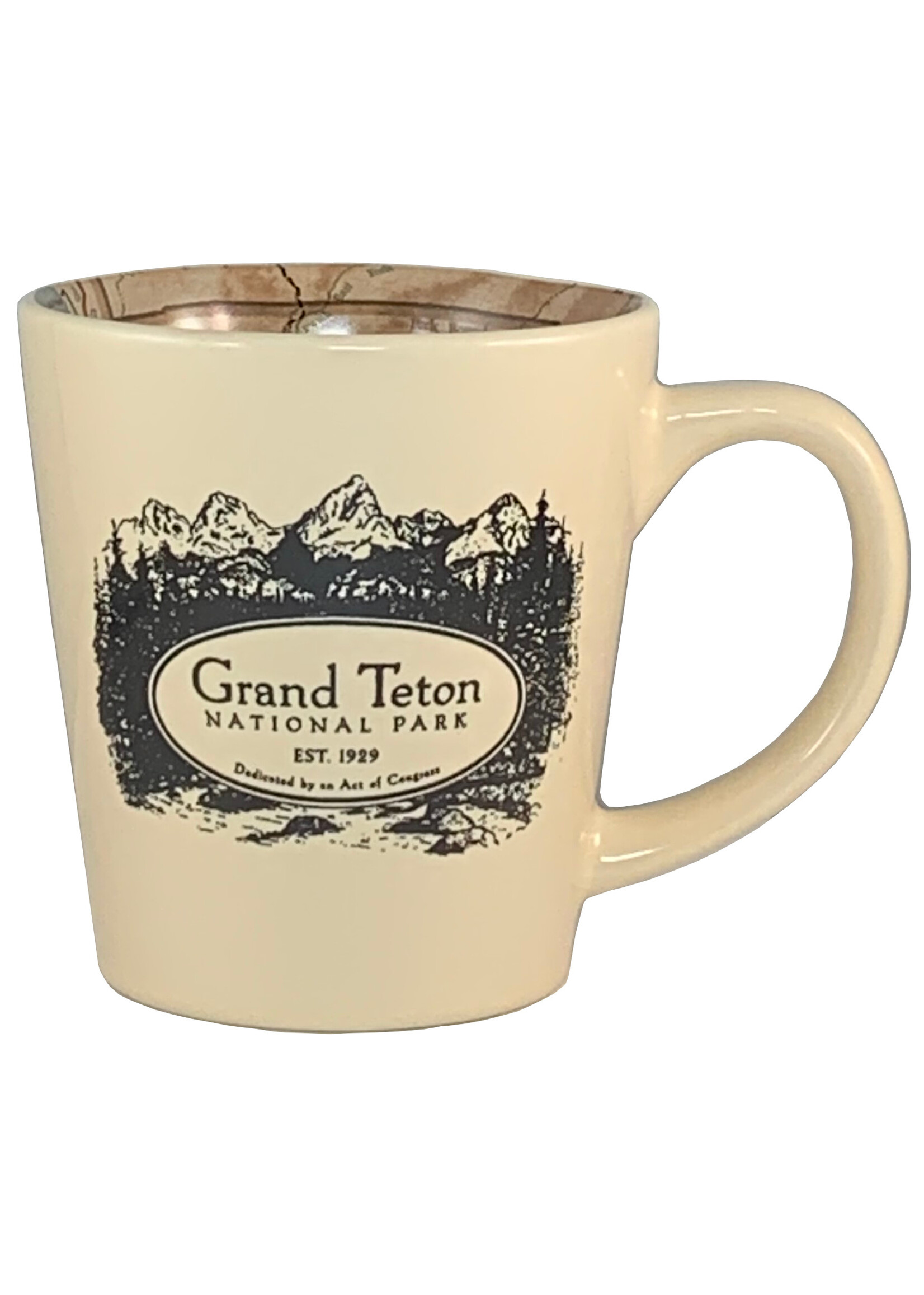 Grand Teton Inside Map Mug