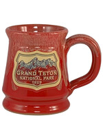 Grand Teton Deneen Pottery Mug - Red