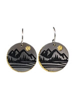 Two Tone Mountain Earrings