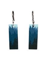 Trees Blue Dangle Earring