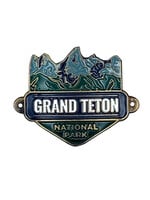 LW Bristol GT Blue and Green Mountain Hiking Stick Medallion