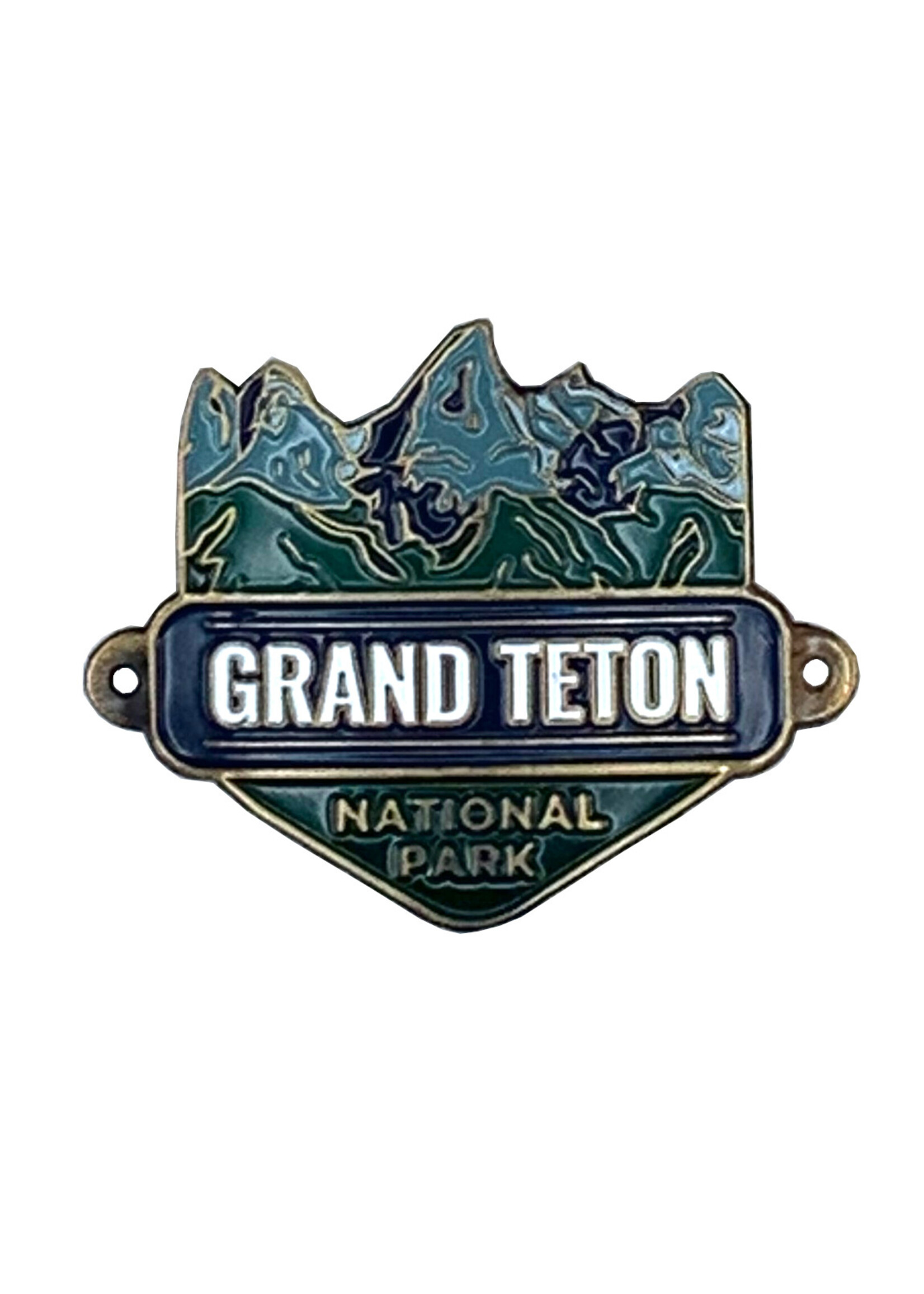 LW Bristol GT Blue and Green Mountain Hiking Stick Medallion
