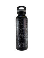 GTNP Map Black Water Bottle